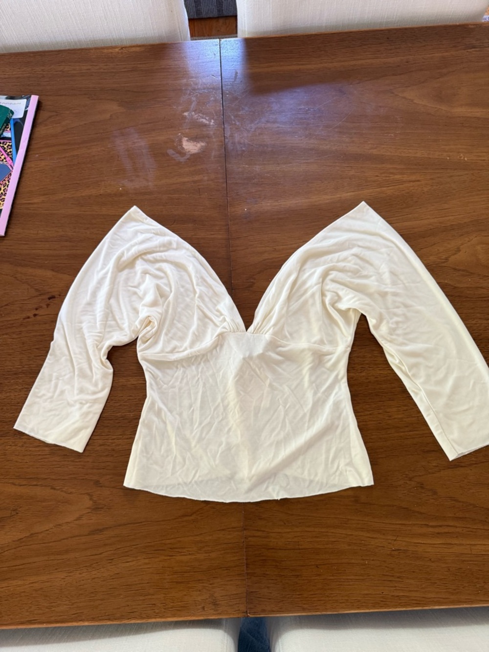 With Jean Cream Lana Top in white